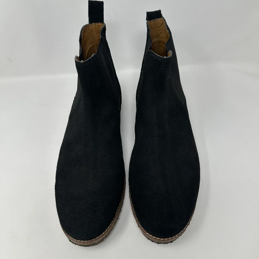 Hounds & Hammer Chelsea Boots Mens Size‎ 11 Black Suede Leather Elastic Gore